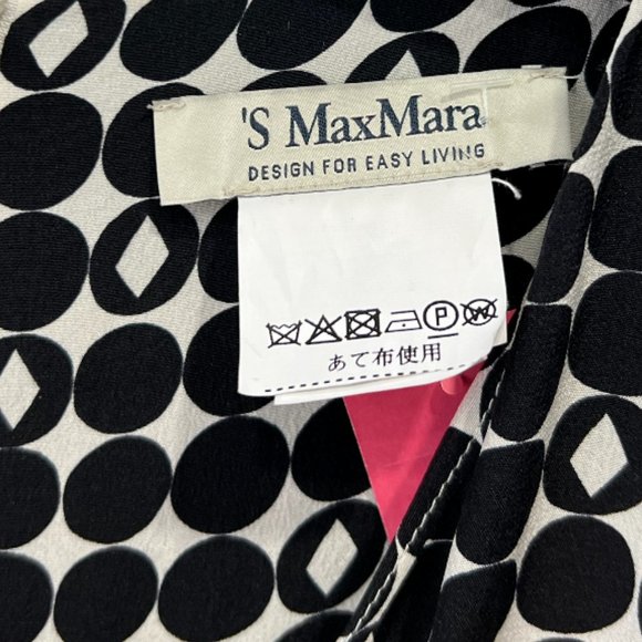 ‘S MaxMara Monochrome Patterned Midi Dress - Picture 8 of 12